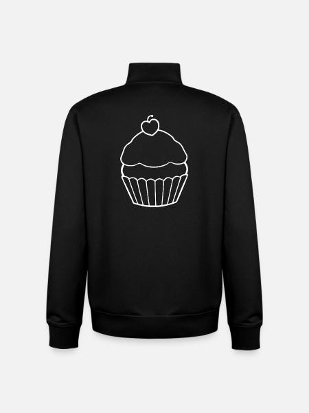 Cupcake Muffin Bakery Baking Gift - Unisex Organic Zip Sweatshirt by Stanley/Stella - black