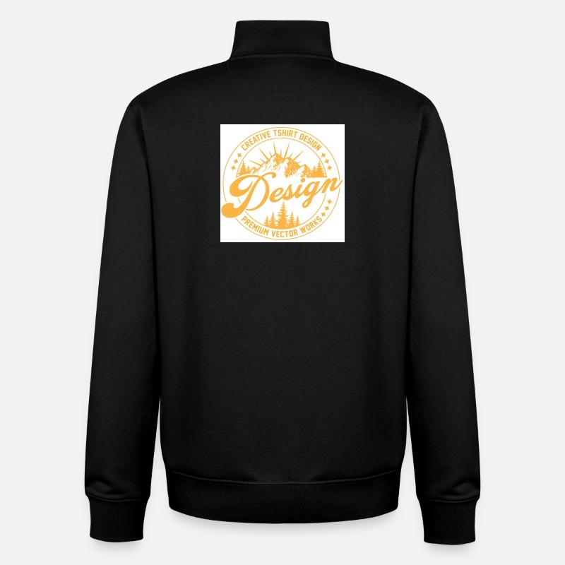 Berglandschaft Script Design - Unisex Organic Zip Sweatshirt von Stanley/Stella - Schwarz