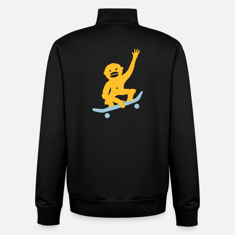 Monkey Tricks - Unisex Organic Zip Sweatshirt by Stanley/Stella - black