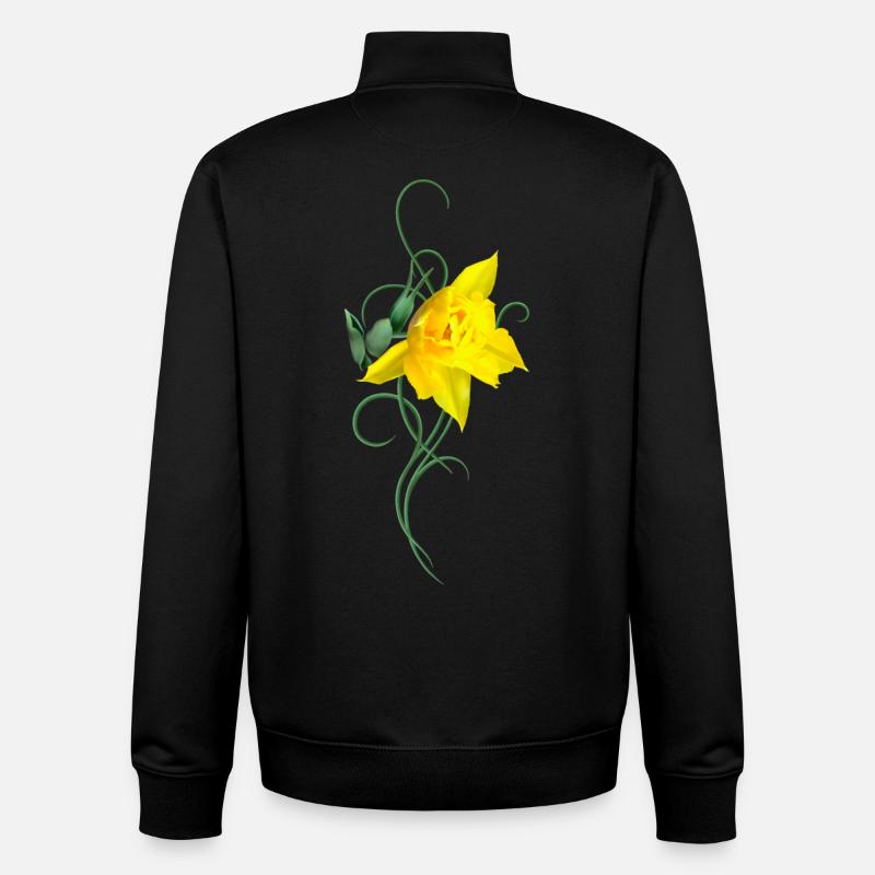 Easter Bell Narcissus Easter - Unisex Organic Zip Sweatshirt by Stanley/Stella - black