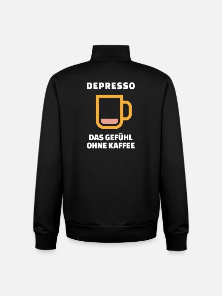 Kaffeetasse Koffein Kaffee Kaffeetrinker Statement - Unisex Organic Zip Sweatshirt von Stanley/Stella - Schwarz