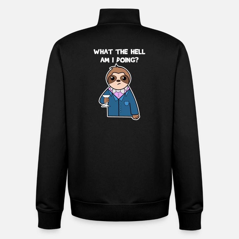 Tier Faultier Relax Urwaldbewohner Statement - Unisex Organic Zip Sweatshirt von Stanley/Stella - Schwarz