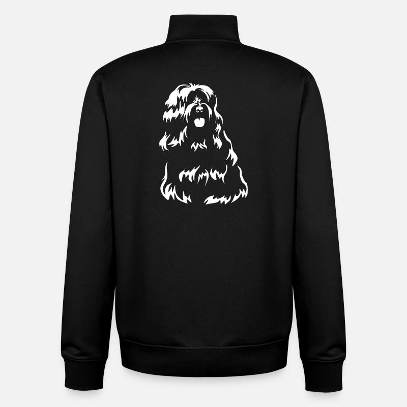 Tibet Terrier "Black Edition" - Unisex Organic Zip Sweatshirt von Stanley/Stella - Schwarz