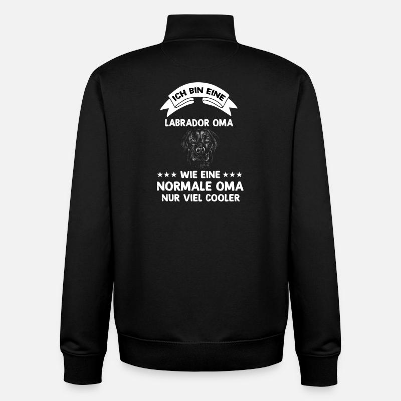 Ich bin eine Labrador Oma - Unisex Organic Zip Sweatshirt von Stanley/Stella - Schwarz