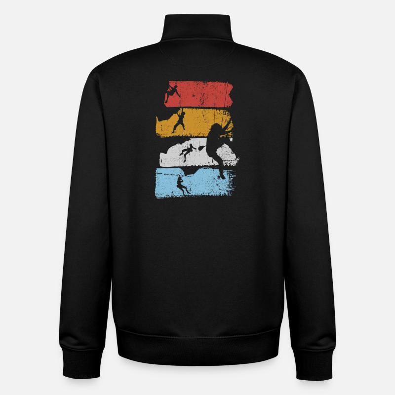 Silhouette des rayures de surf - Sweat zippé unisexe en coton bio Stanley/Stella - noir