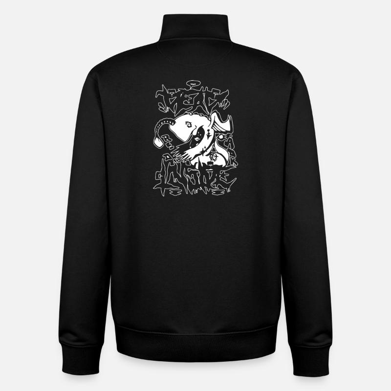 Rebell Tier Graffiti Design - Unisex Organic Zip Sweatshirt von Stanley/Stella - Schwarz