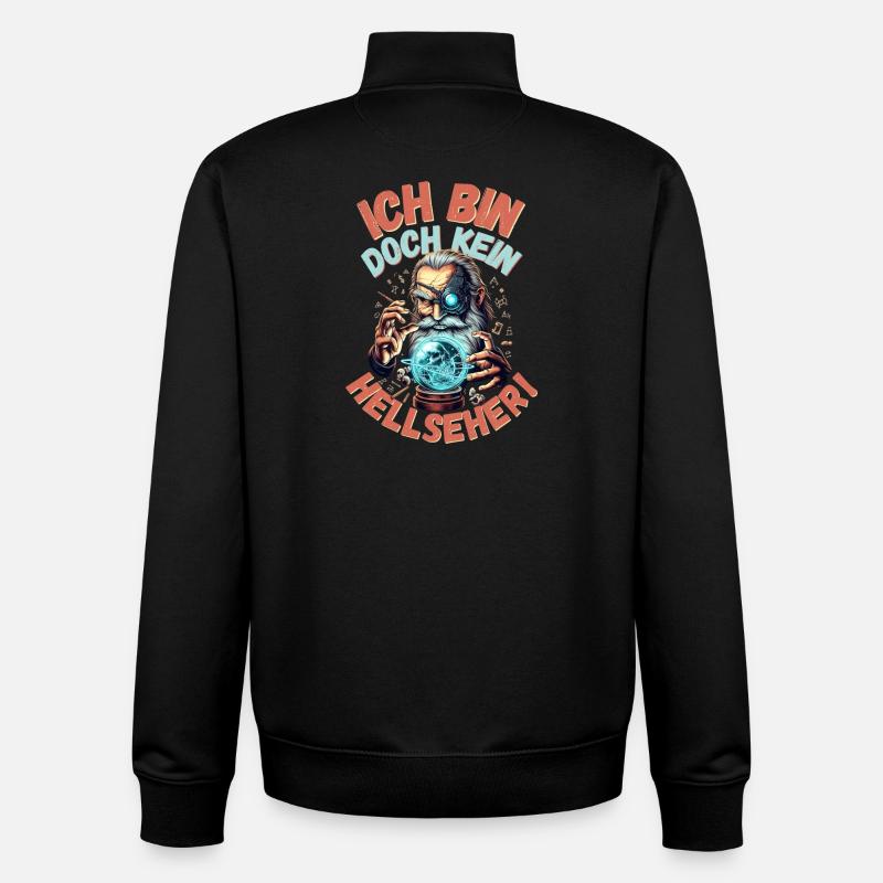 Bin doch kein Hellseher - Unisex Organic Zip Sweatshirt von Stanley/Stella - Schwarz