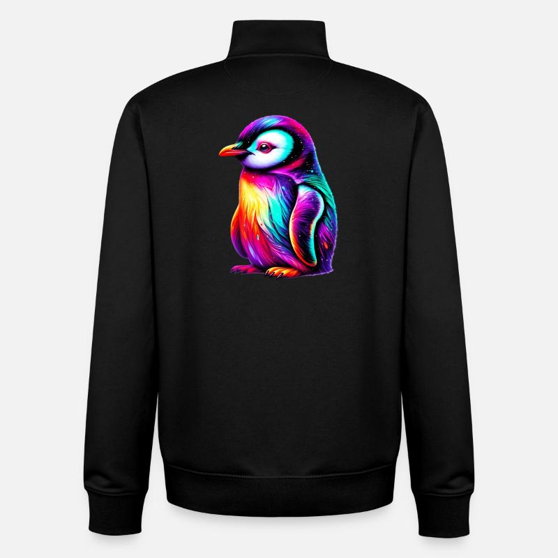 Pingouin - Sweat zippé unisexe en coton bio Stanley/Stella - noir
