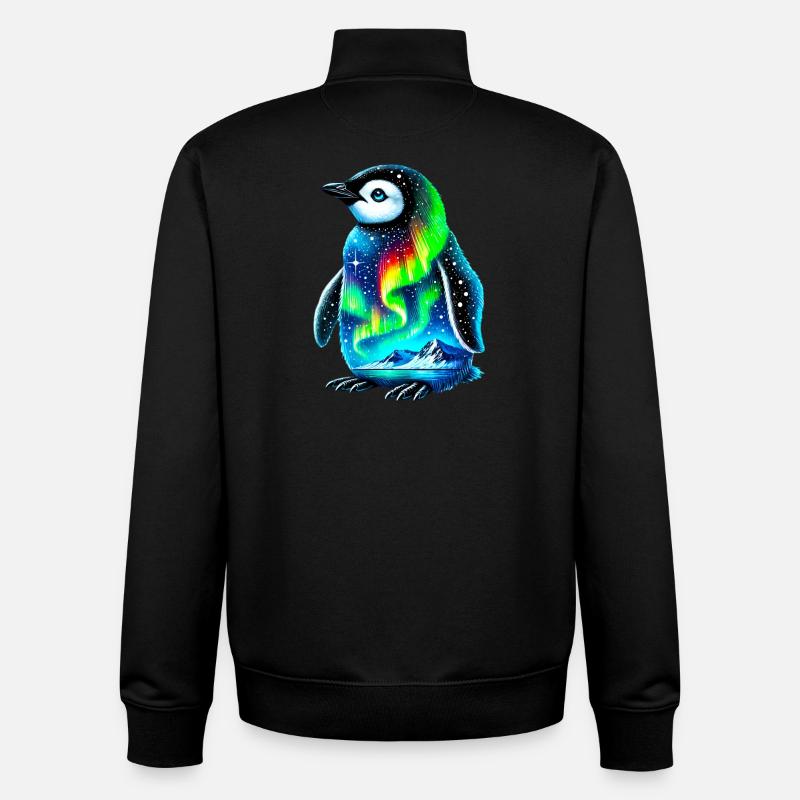 Pinguin - Unisex Organic Zip Sweatshirt von Stanley/Stella - Schwarz