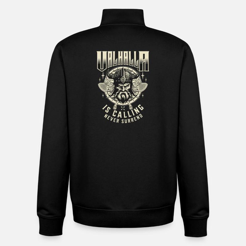 Valhalla is Calling - Unisex Organic Zip Sweatshirt by Stanley/Stella - black