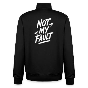 Mutiges Zitat zur persönlichen Verantwortung - Unisex Organic Zip Sweatshirt von Stanley/Stella - Schwarz - Hinten - AI Model Male 185 light (185cm)