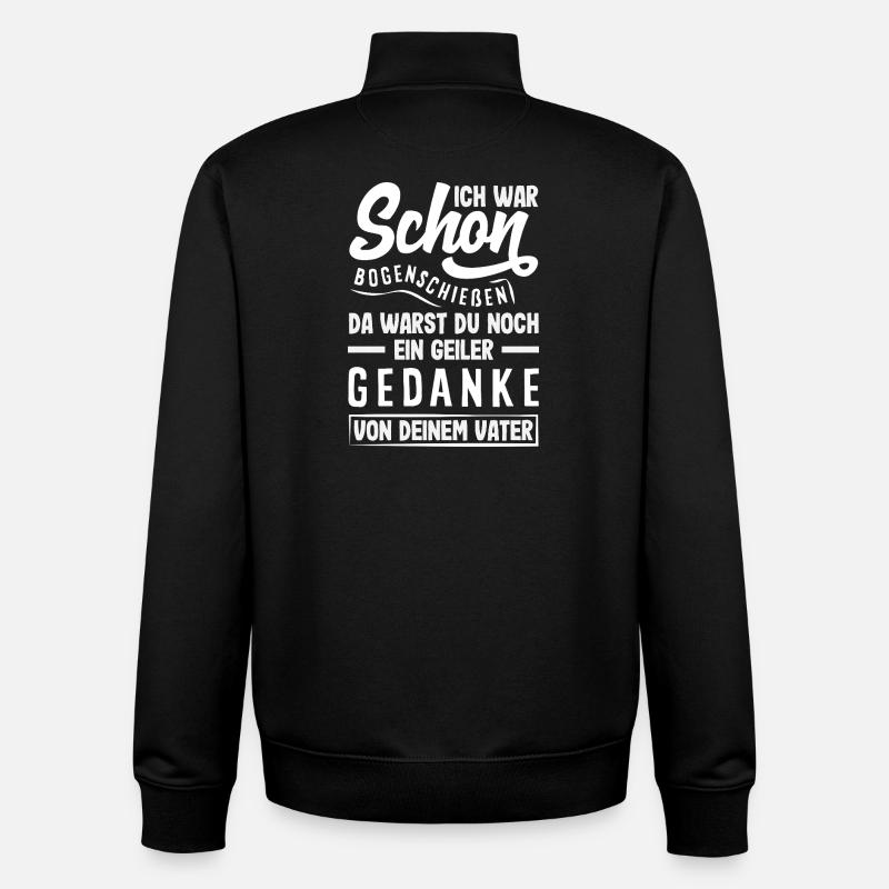 Cadeau d’archer à l’arc - Sweat zippé unisexe en coton bio Stanley/Stella - noir