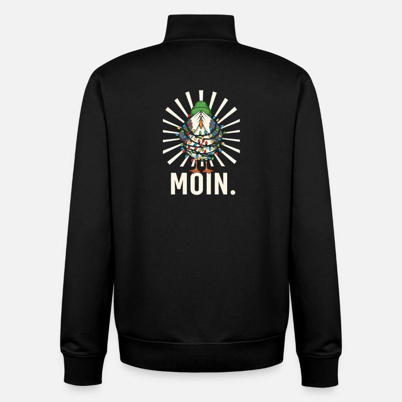Seagull Père Noël Noël Fées - Sweat zippé unisexe en coton bio Stanley/Stella - noir