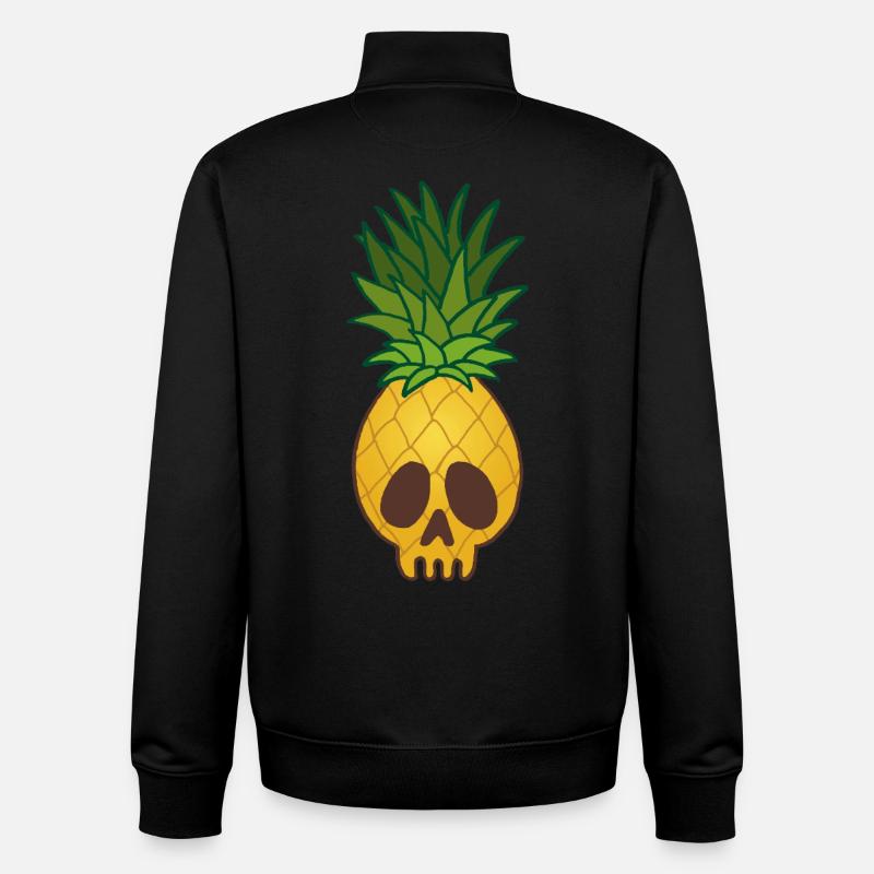 Ananasschädel - Unisex Organic Zip Sweatshirt von Stanley/Stella - Schwarz