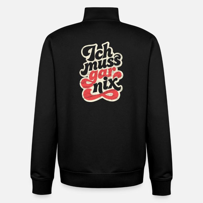 Je n’ai rien à dire - Sweat zippé unisexe en coton bio Stanley/Stella - noir