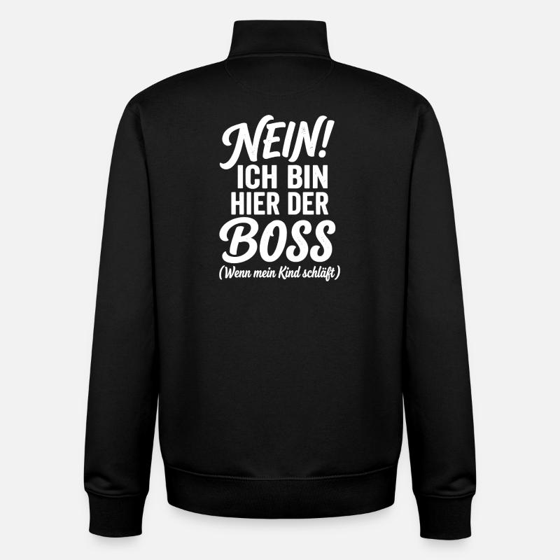Nein! Ich Bin Hier Der Chef - Unisex Organic Zip Sweatshirt von Stanley/Stella - Schwarz