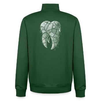 Zahn - Unisex Organic Zip Sweatshirt von Stanley/Stella - Flaschengrün - Hinten - AI Model Male 185 dark (185cm)
