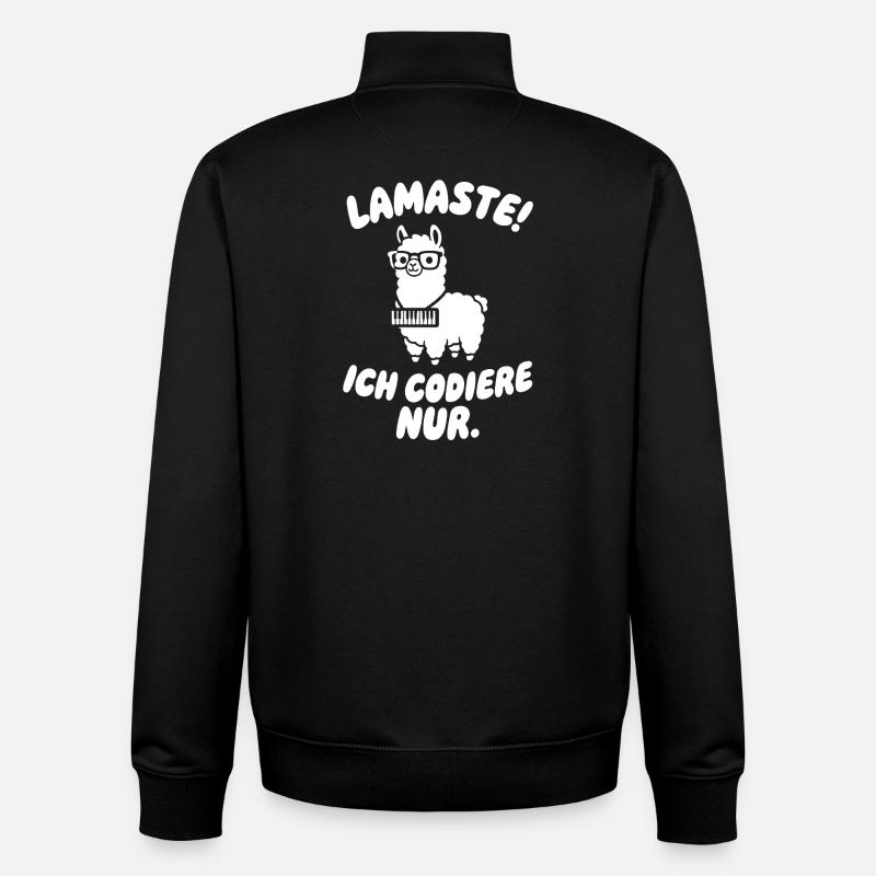 LamaSte: Ich Codiere Nur - Unisex Organic Zip Sweatshirt von Stanley/Stella - Schwarz