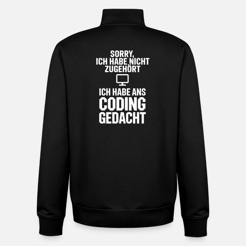 Entschuldigung Coding Kopf - Unisex Organic Zip Sweatshirt von Stanley/Stella - Schwarz