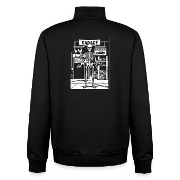 Skelett in der Werkstatt - Unisex Organic Zip Sweatshirt von Stanley/Stella - Schwarz - Hinten - AI Model Male 185 light (185cm)