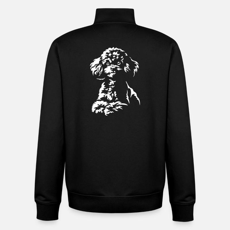 Caniche « Édition Noire » - Sweat zippé unisexe en coton bio Stanley/Stella - noir