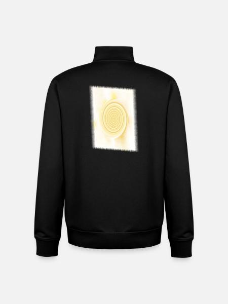 Gelbe Spirale Sonnenkreis - Unisex Organic Zip Sweatshirt von Stanley/Stella - Schwarz
