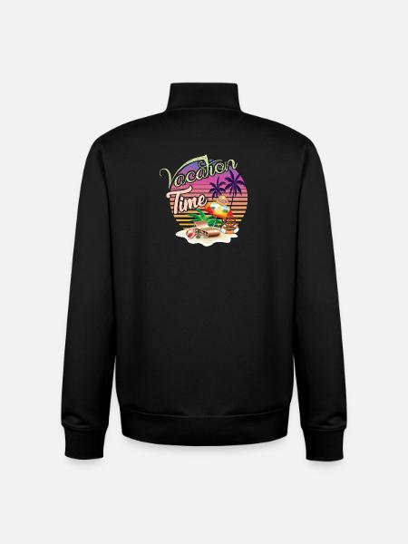 Lässiger Urlaubssommer Motiv - Unisex Organic Zip Sweatshirt von Stanley/Stella - Schwarz