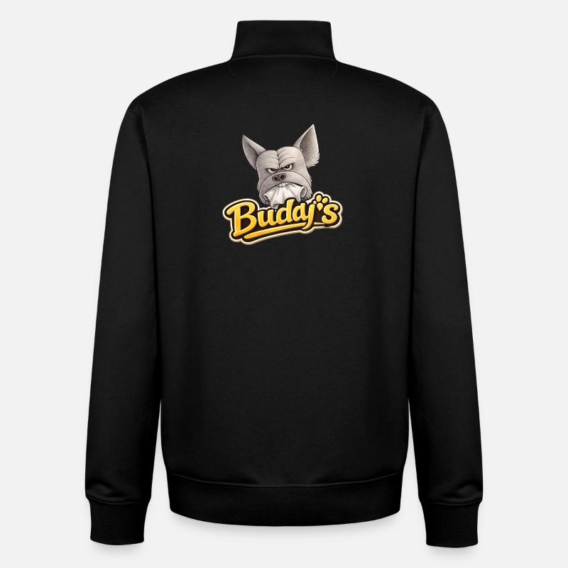 Logo du Bulldog de Buddy - Sweat zippé unisexe en coton bio Stanley/Stella - noir