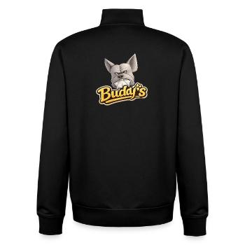 Buddy's Bulldog Mask Hero - Unisex Organic Zip Sweatshirt by Stanley/Stella - black - Back - AI Model Male 185 light (185cm)