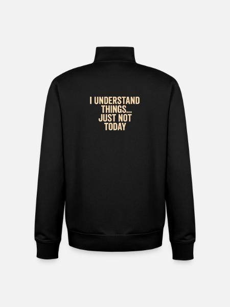 Don't procrastinate today quote - Unisex Organic Zip Sweatshirt by Stanley/Stella - black