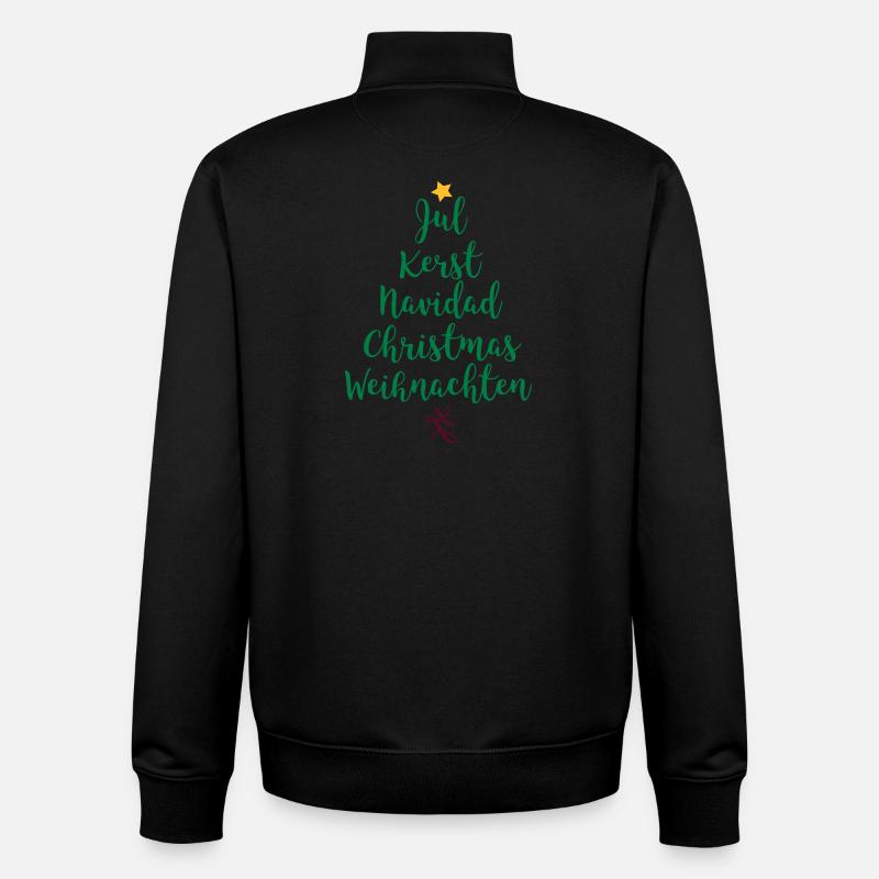 Christmas tree - Unisex Organic Zip Sweatshirt by Stanley/Stella - black