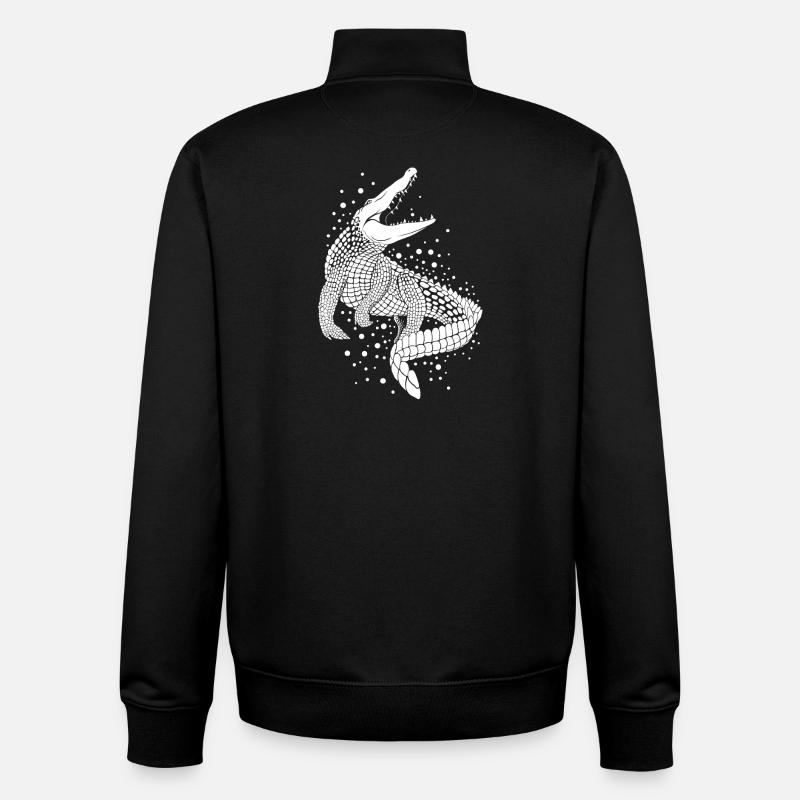 Crocodile - Unisex Organic Zip Sweatshirt von Stanley/Stella - Schwarz