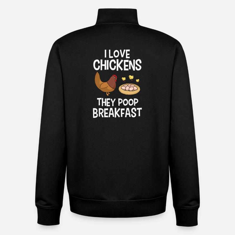 Huhn Hühner - Unisex Organic Zip Sweatshirt von Stanley/Stella - Schwarz