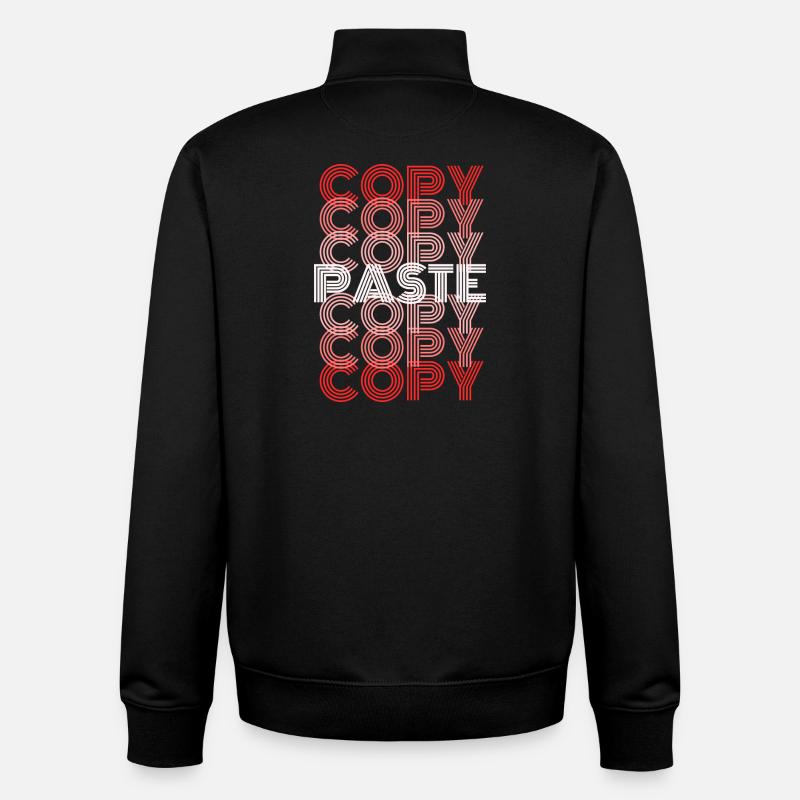 Copy Paste - Unisex Organic Zip Sweatshirt von Stanley/Stella - Schwarz