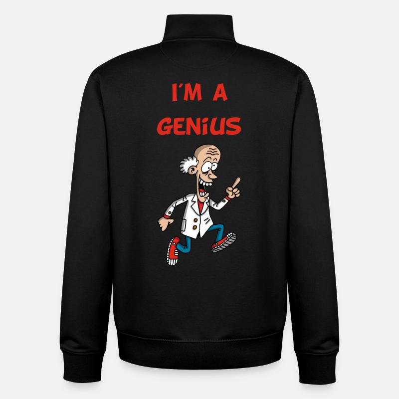 Ich bin ein Genie (Englisch) - Unisex Organic Zip Sweatshirt von Stanley/Stella - Schwarz
