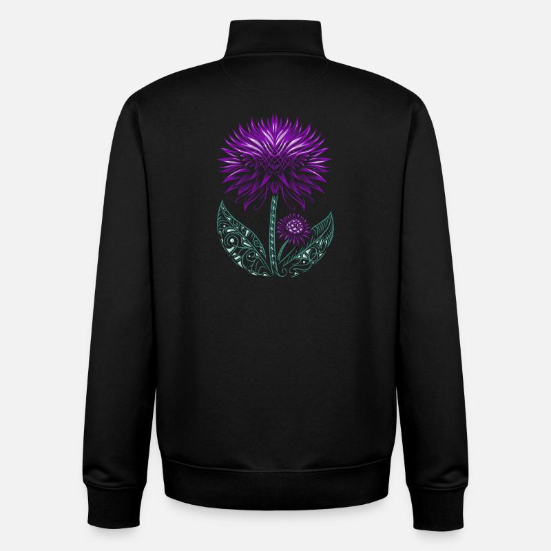 Distel lila Thistle - Unisex Organic Zip Sweatshirt von Stanley/Stella - Schwarz