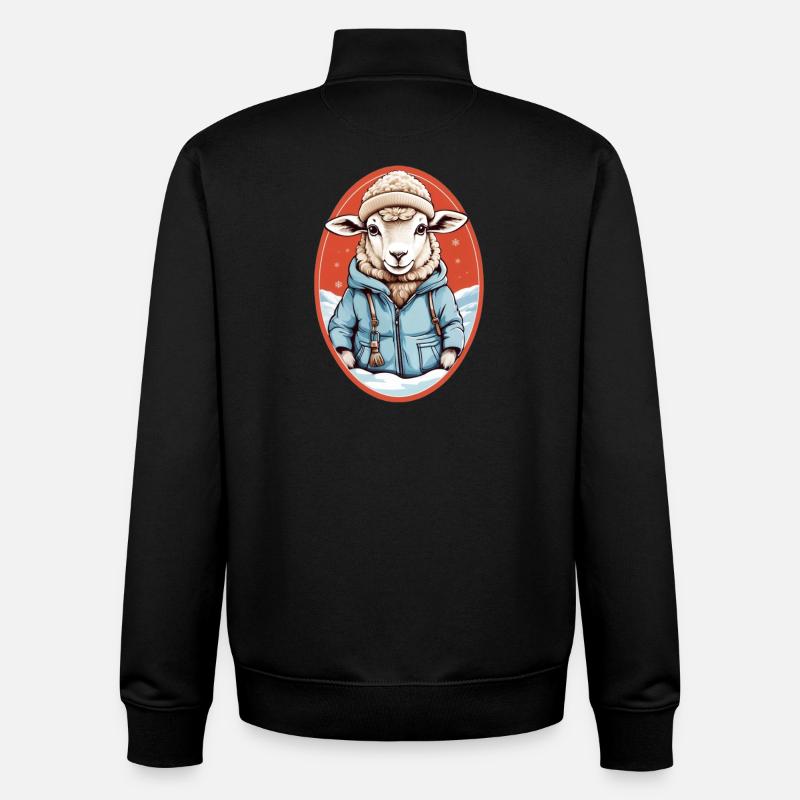 Süßes Schaf - Unisex Organic Zip Sweatshirt von Stanley/Stella - Schwarz