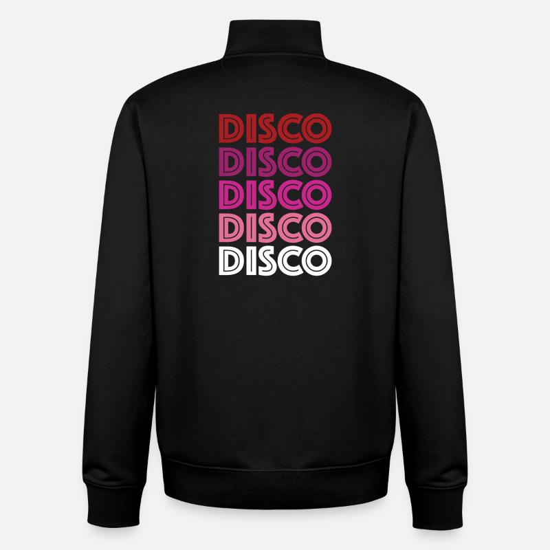 Disco Disco Disco - Sweat zippé unisexe en coton bio Stanley/Stella - noir