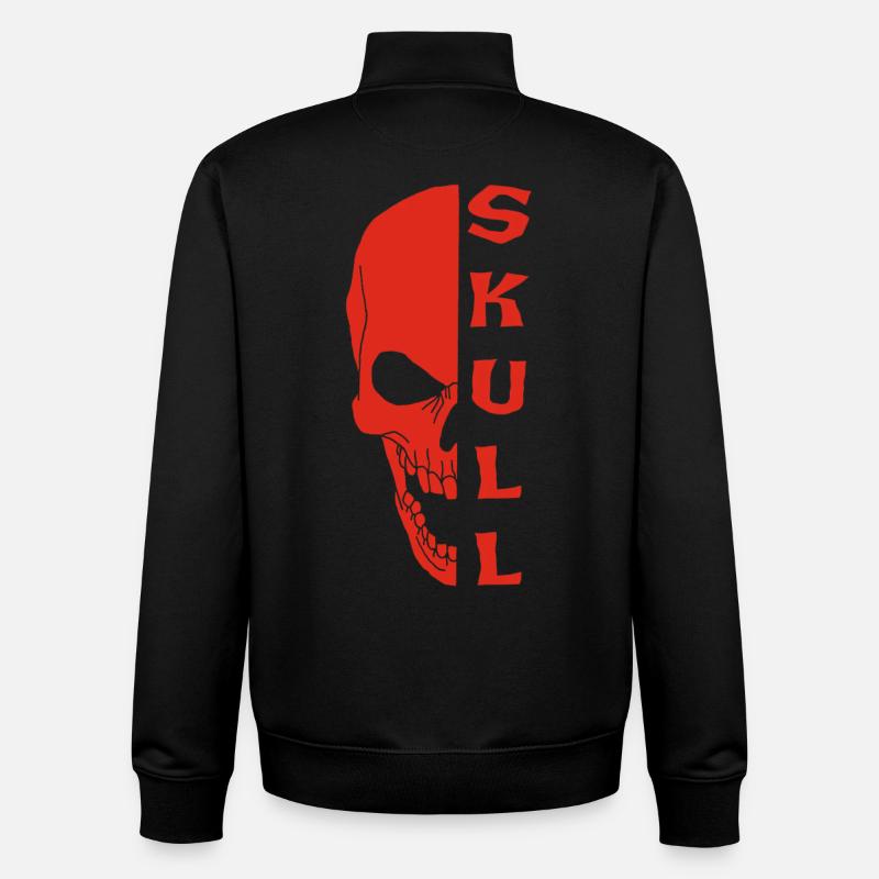 Der Red Skull - Unisex Organic Zip Sweatshirt von Stanley/Stella - Schwarz