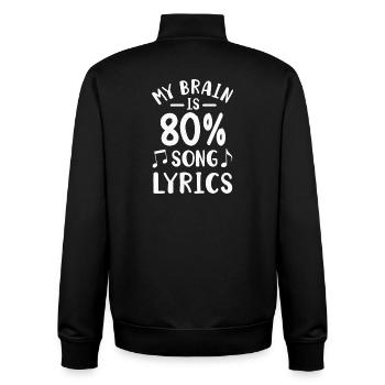 Singer Musician Singing - Unisex Organic Zip Sweatshirt by Stanley/Stella - black - Back - AI Model Male 185 light (185cm)