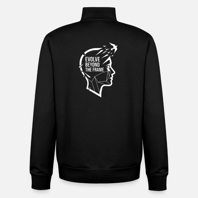 Évoluer au-delà du cadre – Design créatif - Sweat zippé unisexe en coton bio Stanley/Stella - noir