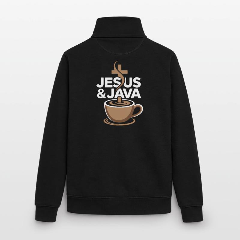 Inspiration und Kaffee mit Jesus & Java Unisex Organic Zip Sweatshirt von Stanley/Stella