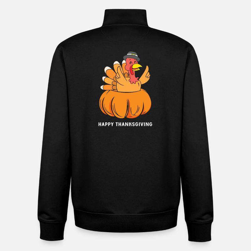 Thanksgiving Mama Mutter Oma Großmutter - Unisex Organic Zip Sweatshirt von Stanley/Stella - Schwarz
