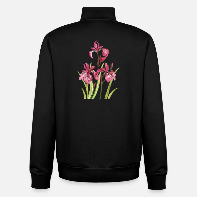 Blumen - Unisex Organic Zip Sweatshirt von Stanley/Stella - Schwarz