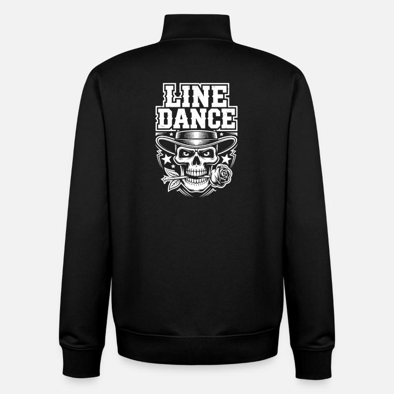 Line Dance Skull Tee - Unisex Organic Zip Sweatshirt von Stanley/Stella - Schwarz