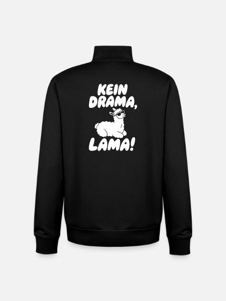 No Drama Llama Sunglasses - Unisex Organic Zip Sweatshirt by Stanley/Stella - black