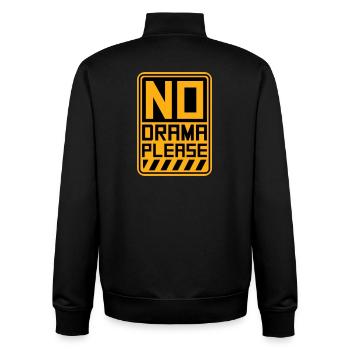 No Drama Please Ruhe Entspannung Relax Chill Spaß - Unisex Organic Zip Sweatshirt von Stanley/Stella - Schwarz - Hinten - AI Model Male 185 light (185cm)