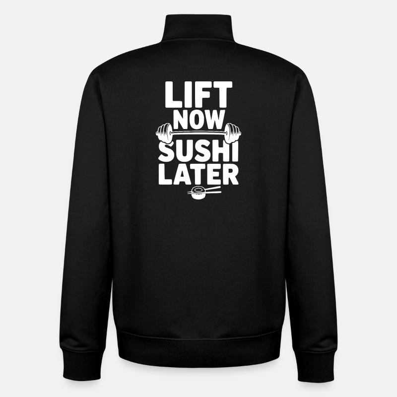 Hebe jetzt. Sushi später. - Unisex Organic Zip Sweatshirt von Stanley/Stella - Schwarz