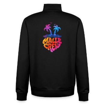 Malle Crew Palm Island Vibes - Unisex Organic Zip Sweatshirt by Stanley/Stella - black - Back - AI Model Male 185 light (185cm)