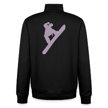 Snowboarder Silhouette Winter Sport Schnee - Unisex Organic Zip Sweatshirt von Stanley/Stella - Schwarz - Hinten - AI Model Male 185 light (185cm)